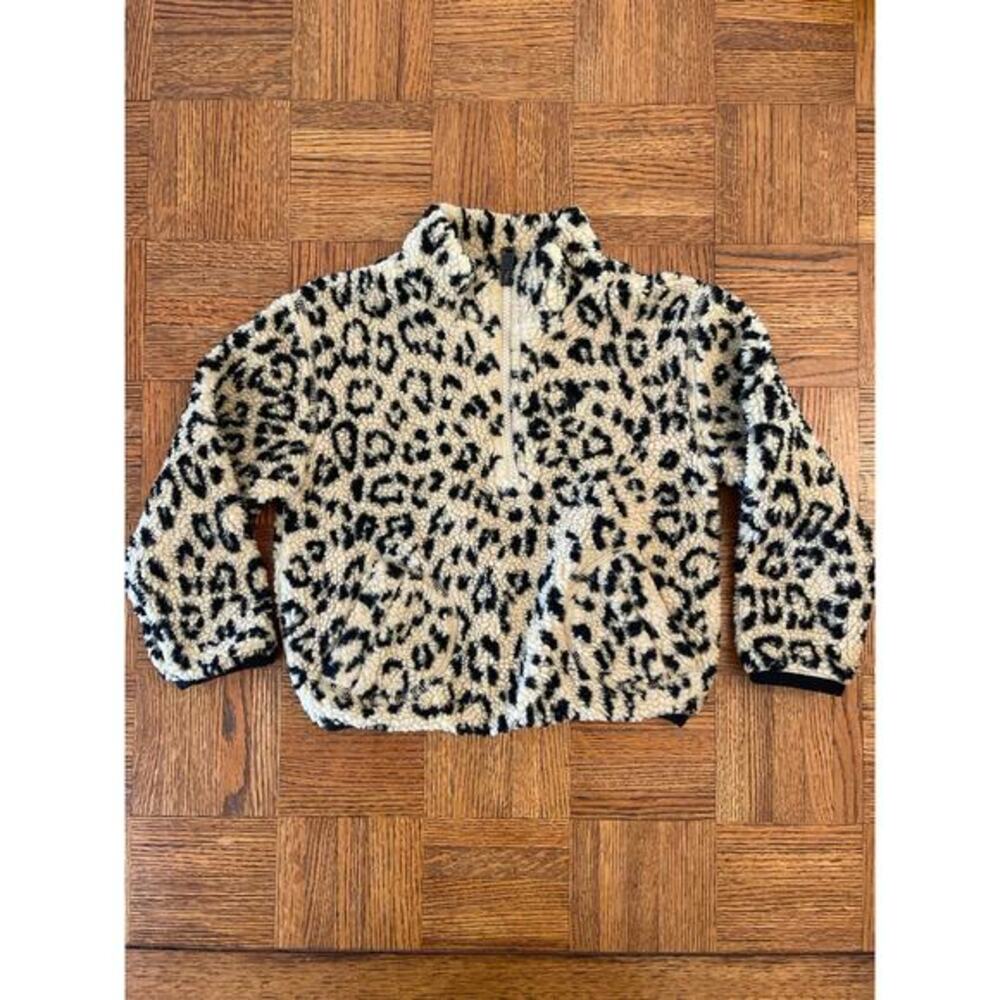Polo Ralph Lauren animal print Sherpa 1/2 zip pullover